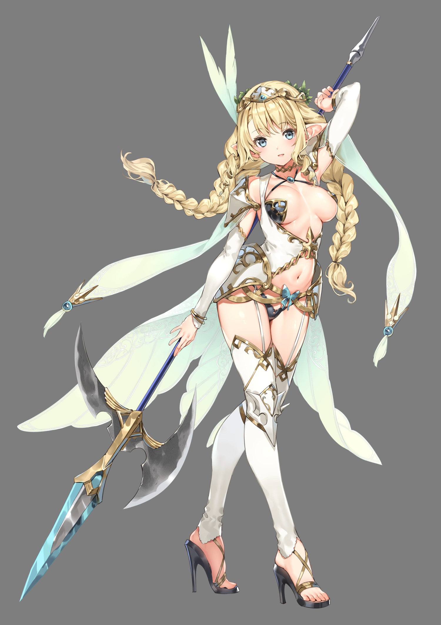 Paseri Elf Mura Lincia Armor Bikini Armor Elf Heels Pantsu Pointy Ears